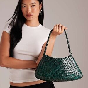 NWT Dragon Diffusion Rosanna Woven Bag in Forest Green